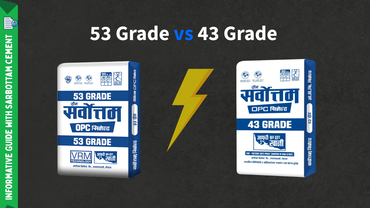 43 Grade vs 53 Grade OPC Cement: What’s the Difference and Which One Should You Use?