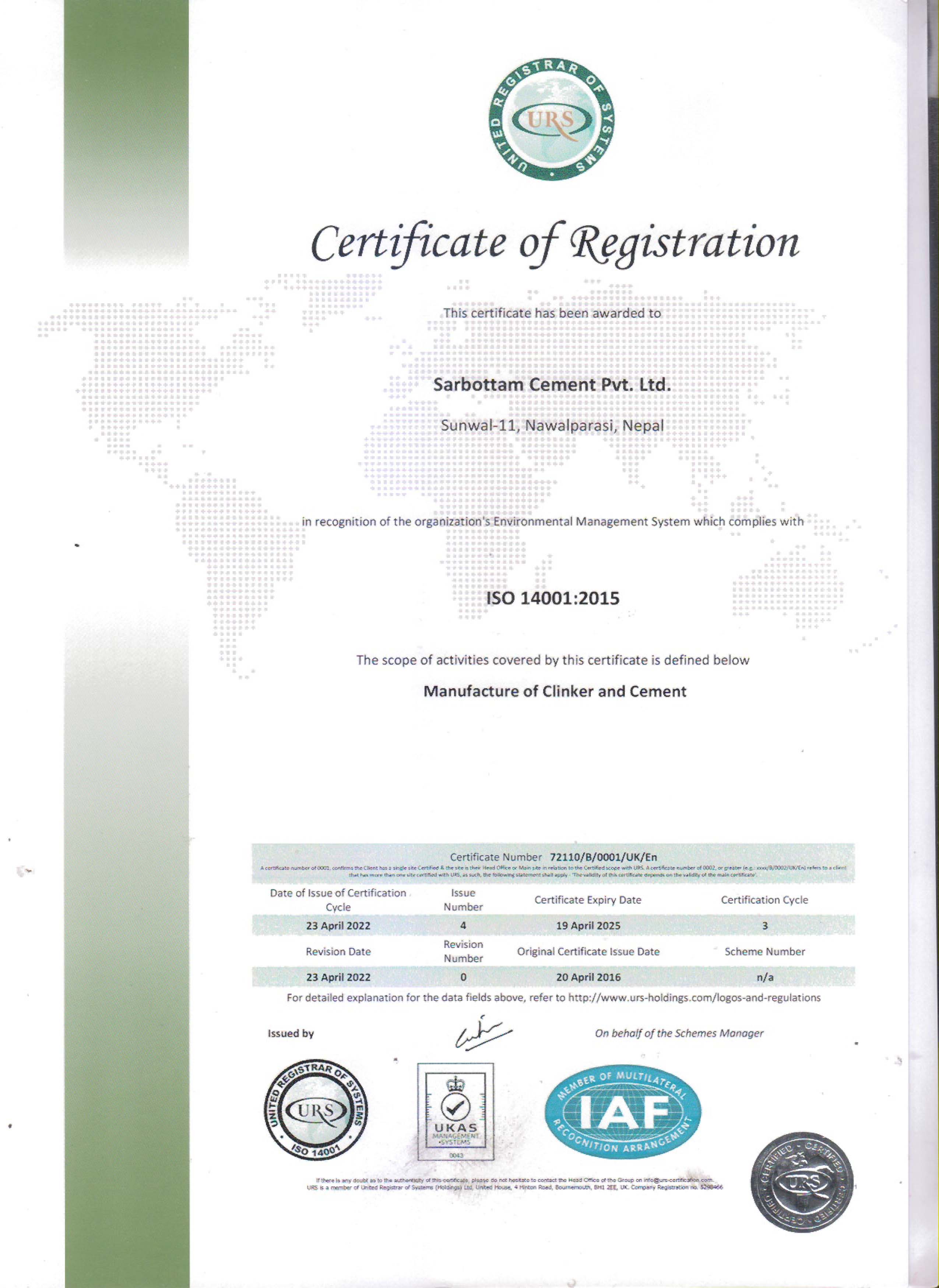 ISO 14001:2015 - Standards on Environmental Management